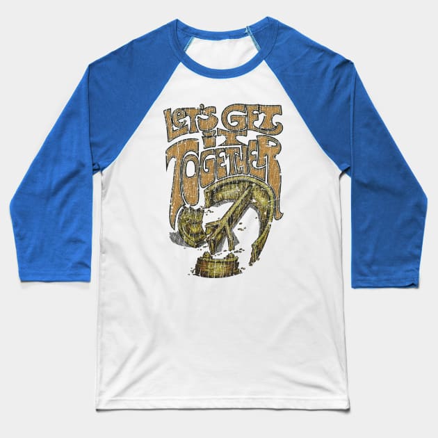 Peace: Let's Get It Together 1971 Baseball T-Shirt by JCD666